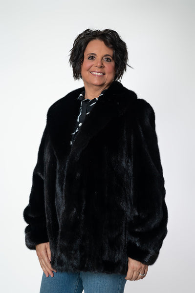 Rippe's Furs Shawl Collar SAGA Mink Fur Jacket - Ranch