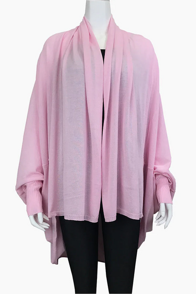 One Size Cocoon Kimono Coverup - Pink