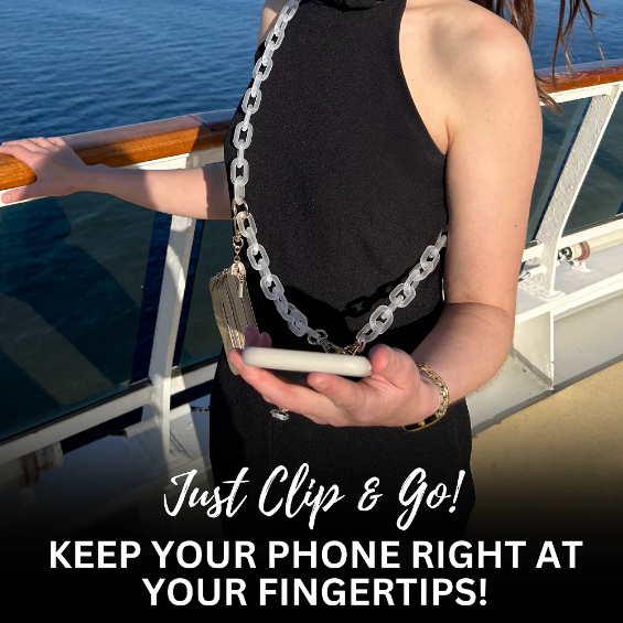 Save The Girls Clip & Go Ice Chain with Zippered Pouch - White