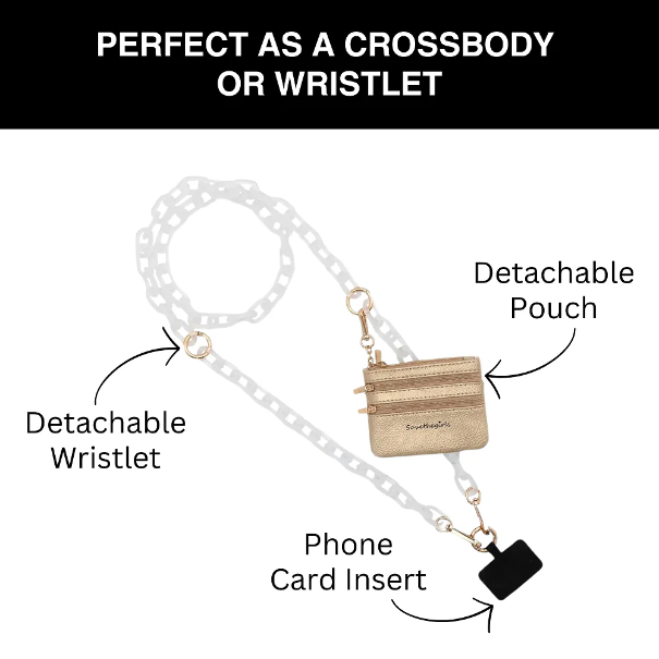 Save The Girls Clip & Go Ice Chain with Zippered Pouch - Ocean Blue