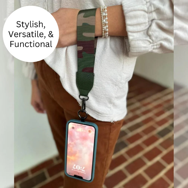 Save The Girls Clip & Go Strap with Zippered Pouch - Green Camo
