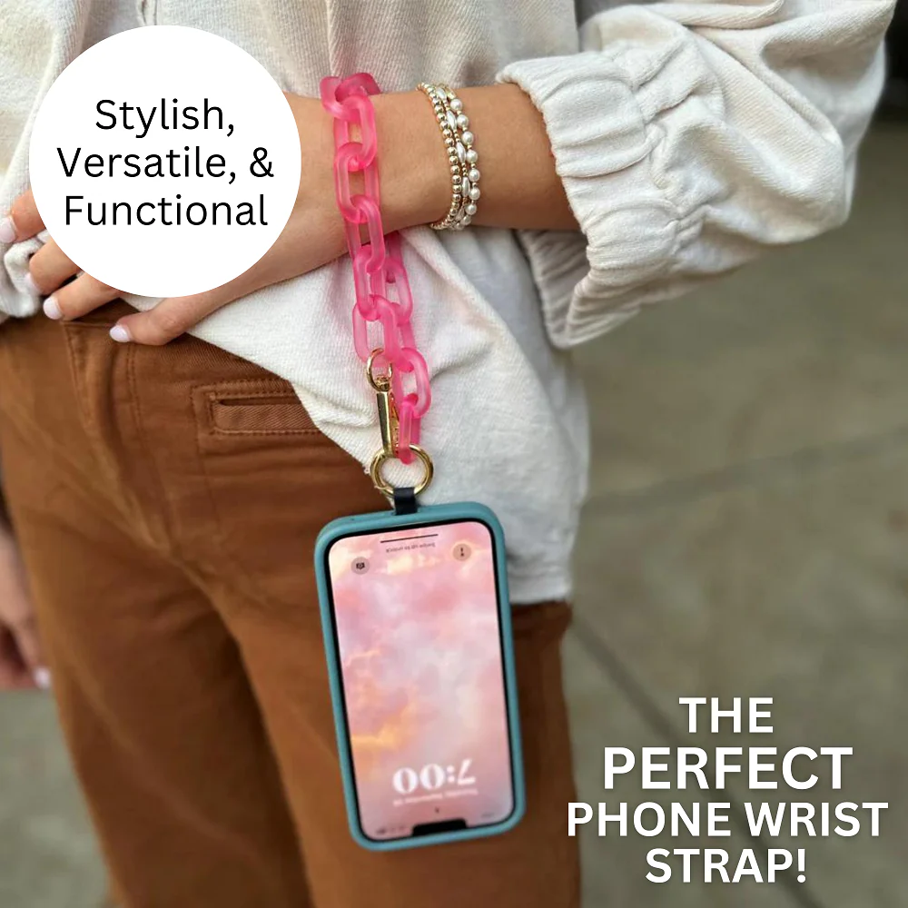 Save The Girls Clip & Go Ice Chain with Zippered Pouch - Hot Pink