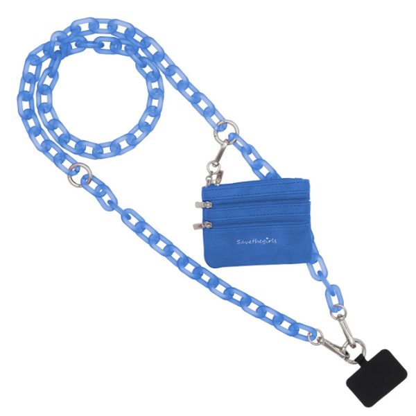 Save The Girls Clip & Go Ice Chain with Zippered Pouch - Ocean Blue