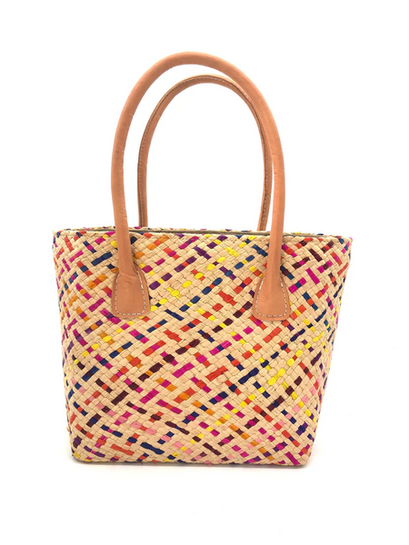 Shebobo Pianina Small Straw Basket Bag - Confetti