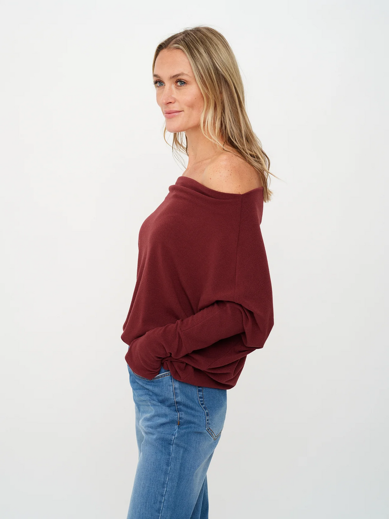 Six Fifty Anywhere Top - Burgundy