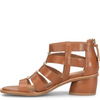 Image of Sofft Coco Back Zip Closure Stacked Heel Gladiator Sandal - Luggage Brown