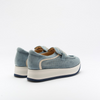 Image of Softwaves Calyn Slip On Leather Platform Sneaker - Glacial Blue