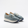 Image of Softwaves Calyn Slip On Leather Platform Sneaker - Glacial Blue