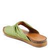 Image of Spring Step Bates Gathered Leather Toe Loop Sandal - Green