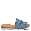 Image of Spring Step Lavona Twist Leather Slide Sandal - Blue