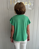 Image of Steven Guy Flutter Sleeve Smocked Front Knit Top - Apple Green