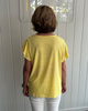 Image of Steven Guy Flutter Sleeve Smocked Front Knit Top - Yellow
