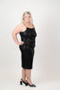 Image of Steven Guy Sleeveless Sequin Sheath Dress - Black