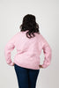 Image of Steven Guy Diamond Knit Cowl Neck Drop Shoulder Sweater - Pink