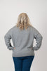 Image of Steven Guy Intarsia Daisy Crew Neck Sweater - Heather Grey