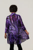 Image of Steven Guy Open Front Abstract Print Cardigan - Purple/Black