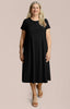 Image of Sympli Fit & Flare Dress Short Sleeve - Black