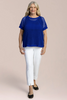 Image of Sympli Honeycomb Boxy Top - Lapis