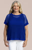 Image of Sympli Honeycomb Boxy Top - Lapis