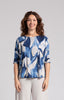 Image of Sympli Nu Cinch Top Elbow Sleeve - Watery Reflections Print