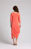 Image of Sympli Drama Dress 3/4 Sleeve - Coral