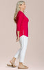 Image of Sympli Go To Classic T 3/4 Sleeve Plus Size - Hot Pink