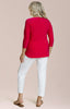 Image of Sympli Go To Classic T 3/4 Sleeve Plus Size - Hot Pink
