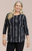 Image of Sympli Go To Classic T 3/4 Sleeve - Cecily Print