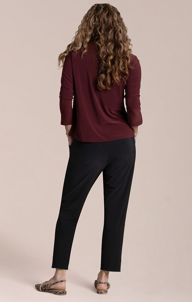 Sympli Suitable Split Sleeve Top - Melange Varsity