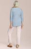 Image of Sympli Go To Soft V-Neck Top - Stone Blue