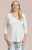 Image of Sympli Go To Soft V-Neck Top - Cashew
