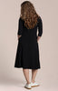 Image of Sympli Fit & Flare Dress 3/4 Sleeve - Black
