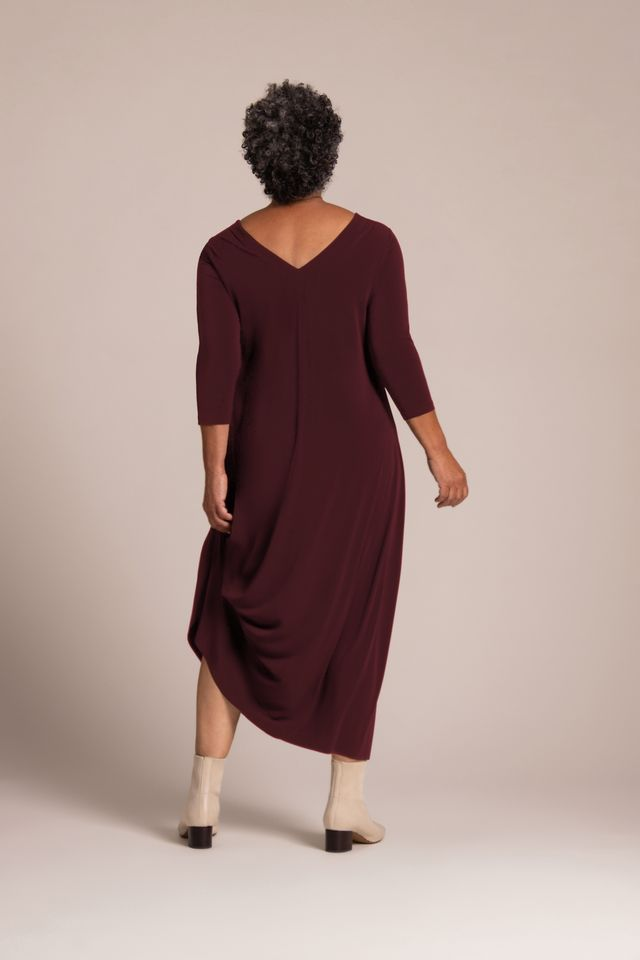 Sympli Drama Dress 3/4 Sleeve - Melange Varsity