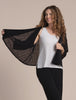 Image of Sympli Honeycomb Mesh Mezzaluna Cardigan - Black