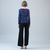 Image of Clara Sunwoo Abstract Print Gathered Side Top - Multicolor
