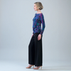 Image of Clara Sunwoo Abstract Print Gathered Side Top - Multicolor