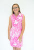 Image of Tabi Sleeveless Split Neck Cotton Dress - Skin Pattern Print