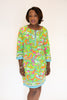 Image of Tabi 3/4 Sleeve Classic Fit Cotton Dress - Paulina Print