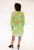 Image of Tabi 3/4 Sleeve Classic Fit Cotton Dress - Paulina Print