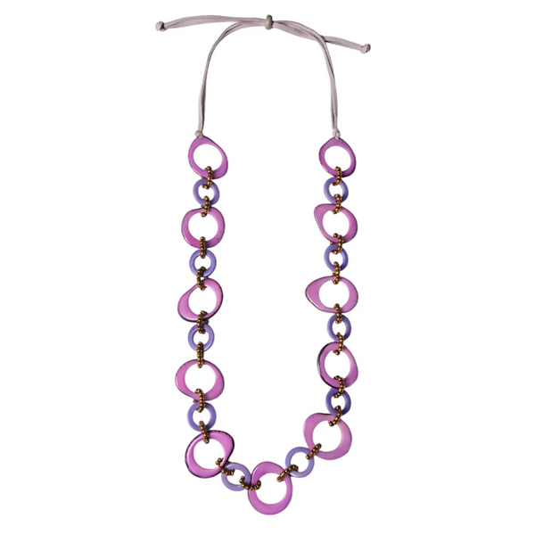Tagua by Soraya Cedeno Madeline Necklace - Purple/Violet