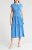 Image of Tash & Sophie by Tiana B Cap Sleeve Empire Waist Tiered Dress - Denim Blue *Take 25% Off*