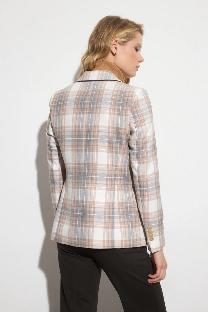 Tinta & Bariloche Lacipo Plaid Wool Blend Blazer - Camel