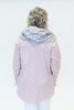 Image of UbU Reversible Zip Front Hooded Parisian Raincoat - Grey White Dot/Blush *Take an Extra 20% Off*