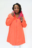 Image of UbU Reversible Zip Front Hooded Parisian Raincoat - Hot Pink/Orange *Take an Extra 20% Off*