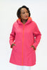 Image of UbU Reversible Zip Front Hooded Parisian Raincoat - Hot Pink/Orange *Take an Extra 20% Off*