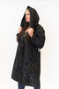Image of UbU Reversible Hooded Button Front Parisian Raincoat - Flock Swirl/Black