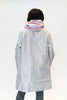 Image of UbU Reversible Hooded Button Front Parisian Raincoat - Mutlicolor/Gray