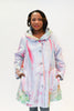 Image of UbU Reversible Hooded Button Front Parisian Raincoat - Mutlicolor/Gray *Take an Extra 20% Off*