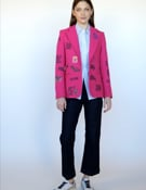 Vilagallo Helen Graffiti Tweed Jacket - Pink/Multi