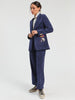 Image of Vilagallo Simona Embroidered Blazer - Navy